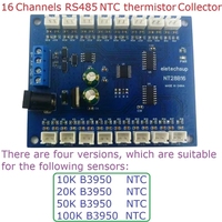 Enregistreur sans papier BSSY)NT28B16 canaux RS485, collecteur de température Modbus RTU, 10K/20K/50K/100K B3950, capteur NTC