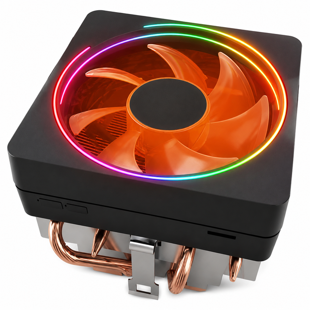 AMD Wraith Prism RGB CPU Cooler Copper Heatpipe Silent Fan AM4 AM5 Socket for Ryzen 5 7 Processor PC Gaming Build