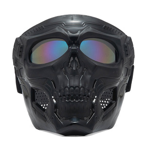 Occhiali Antivento con Design a Teschio e Visiera Integrale per <span class=keywords><strong>Moto</strong></span>, Fuoristrada, Sport all'Aperto, Maschera Tattica per la Guida - Product Image 2