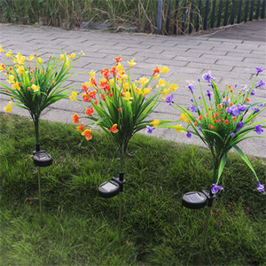 Luces de flor de Camelia para decoración de camino de Patio, lámpara Solar de simulación de paisaje de primavera, plantas de noche - Product Image 5