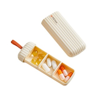 Custom Logo Portable Pocket Pill Organizer 6 Compartments 7 Days a Week Pill Box Pill Box Dispenser Large Capacity - Product Image 6