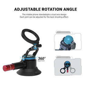 Support magnétique pour <span class=keywords><strong>téléphone</strong></span> <span class=keywords><strong>de</strong></span> voiture le plus puissant, ventouse à vide <span class=keywords><strong>de</strong></span> 3 pouces, aimant pour iPhone, support anti-chute avec <span class=keywords><strong>anneau</strong></span> métallique universel - Product Image 3