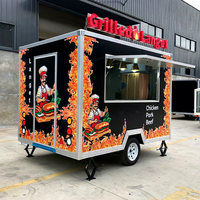 Chariot électrique mobile sur roues Pizza Food Trucks Chariots à crème glacée à vendre aux États-Unis Concession BBQ Food Trailer Camion à café