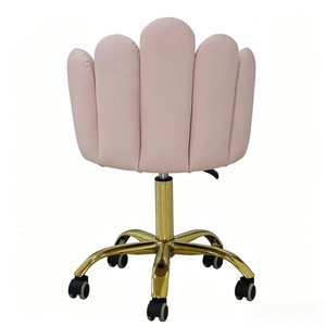 Chaise de coiffure et de beauté réglable de qualité supérieure avec base et roulettes dorées, mobilier élégant pour salons de coiffure et instituts de beauté - Product Image 3