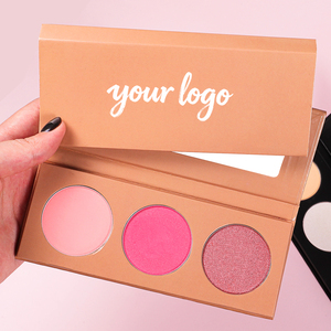 Venta al por mayor OEM logotipo personalizado maquillaje vegano Etiqueta Privada DIY 3 colores maquillaje resaltador contorno bronce paleta de rubor - Product Image 1