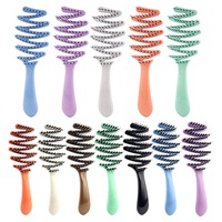 Brosse à cheveux ventilée avec paille de blé Eco Vent en gros pour femmes peigne démêlant sec et humide incurvé en Z S pour séchage au soufflage