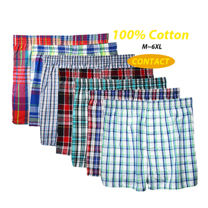 100% <span class=keywords><strong>Boxer</strong></span> da <span class=keywords><strong>uomo</strong></span> in <span class=keywords><strong>cotone</strong></span> Plus Size pantaloni a vita alta da <span class=keywords><strong>uomo</strong></span> a righe a quadri larghi <span class=keywords><strong>Boxer</strong></span> da <span class=keywords><strong>uomo</strong></span> in <span class=keywords><strong>cotone</strong></span> - Product Image 1