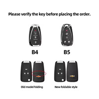 Pour Chevrolet - Étui de protection complet avec porte-clés, compatible avec Equinox Malibu Cruze Blazer Camaro Trailblazer Spark Sonic Volt Bolt Trax