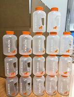 Bouteilles de boisson en plastique PP de haute qualité, cylindriques, 500 ml, avec bouchon à vis, pour jus, eau minérale, thé, soda, boissons énergisantes - Anti-fuite