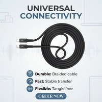Câble USB Type-C tressé en PVC de haute qualité, 13 couleurs, prix d'usine, 1m, certification CE RoHS, charge rapide 3A