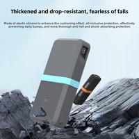 Sikai sarung Power Bank silikon, untuk Ugreen 145W Power Bank tahan guncangan pelindung Power Bank dengan tali pengatur kabel Cahaya