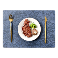 Set de table en PVC imitation cuir, résistant à la chaleur, antidérapant, imperméable, facile à nettoyer, réutilisable, accessoire de cuisine moderne et décoratif