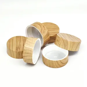 High Quality Recyclable Bamboo Bottle Lid Inner Plastic Cap 38mm 45mm 53mm 63mm 83mm Wooden Caps