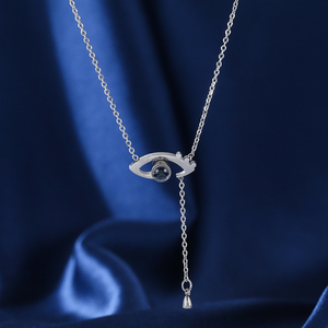 Collar de Cadena de Clavícula de Acero de Titanio Personalizable con Borlas, Colgante Romántico de Moda para Enamorados '<span class=keywords><strong>Mis</strong></span> <span class=keywords><strong>Ojos</strong></span> Solo Vienen a Buscar a Ti' - Product Image 5