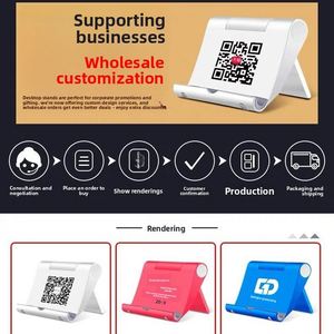 Factory-direct Plastic Mobile Phone Holder Bedside/desktop <b>Tablet</b> <b>Stand</b> Live Streaming Multi-functional Compact Universal - Product Image 3