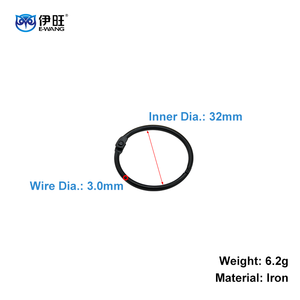 Yiwang สมุดภาพโลหะสีดำขนาด1.2นิ้วห่วงหนีบหนังสือใบหลวม - Product Image 3