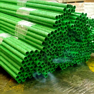 ท่อไฟเบอร์กลาสคอมโพสิต FRP แบบรีดขึ้นรูปทรงกลม แกนพลาสติกคอมโพสิต GFRP สำหรับรองรับต้นไม้ - Product Image 1