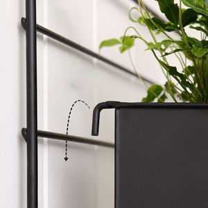 Jardinière intérieure/extérieure murale verticale en métal noir personnalisée Pots <span class=keywords><strong>de</strong></span> fleurs pour jardin plantes succulentes fleurs pour la maison - Product Image 3