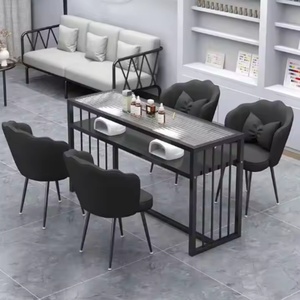 Venta Directa de Fábrica, Mesas de Manicura de Lujo, Muebles de Salón de Vidrio, Conjuntos de Mesas y Sillas para Manicura - Product Image 3