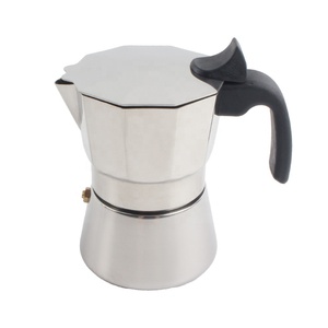 Cafetière Moka en acier inoxydable, style italien, 1 pièce, forme polygonale, pour cuisinière - Product Image 2