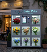 JOYVEND Distributeur Automatique de Fleurs Fraîches 24/7 Réfrigéré, Distributeur de Bouquets, Écran Tactile SDK, Basé sur le Cloud