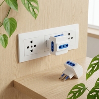 Adaptateur italien Prise 10A 3 prises 10/16A Bipasso avec dispositif de protection contre les surcharges