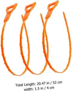 Déboucheur de drain en plastique très vendu pour toilettes, baignoires, éviers de cuisine et douches – Outil long pour éliminer les cheveux et les obstructions - Product Image 2