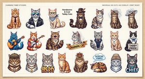 Paquete de Pegatinas de Vinilo Impermeables Personalizadas al por Mayor, Lindas Calcomanías de <span class=keywords><strong>Gatos</strong></span> y Vacas de Dibujos Animados para Laptop, Botella de Agua, Scrapbooking y DIY - Product Image 5