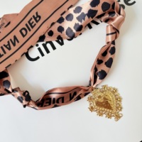 W9Y Nuevo Collar de Pañuelo con Estampado de Leopardo Estilo Boho, Chapado en Oro de 18K, Resistente al Deslustre, Dijes de Joyería de Playa para Joyería DIY