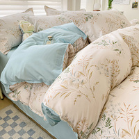 Parures de lit personnalisées en microfibre douce à 1800 fils, motifs floraux et dessins animés, 4 pièces, pour lits simples, doubles, queen et king size