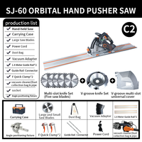 Scie circulaire à rail sans balais JZY SJ-60 2000W, scie circulaire à rail de guidage universelle de précision manuelle pour le travail du bois