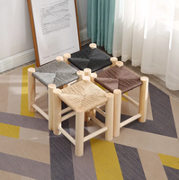 Tabouret en rotin tissé à la main, chaise d'extérieur de Style chinois, en bois massif, de haute qualité, bon marché, collection