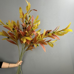 Vente en gros usine – Meilleure vente : Plante artificielle toucher réel, tige d'olivier artificielle, branche d'olivier artificielle pour décoration de mariage - Product Image 5