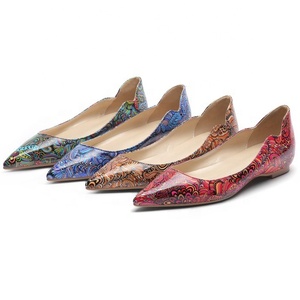 Chinese Style <b>Flats</b> Pointed Toe for Women Girl Flower Print <b>Flat</b> Pumps Loafers Walking Dress Office Lady Comfortable <b>Flats</b> - Product Image 6