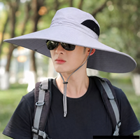 Cappello Estivo da Uomo per Protezione Solare, Cappello da Pescatore con Ampia Tesa per Escursionismo e Pesca, Anti-UV, Copre il Viso