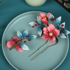 Diseño original, estilo nuevo, estilo antiguo, juvenil, horquilla china con flor en degradado rosa, bata de la mañana, maquillaje Hanfu, Hanfu - Product Image 4