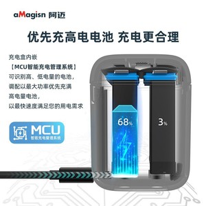 aMagisn Insta360 X4 <b>Battery</b> Charging Case With Usb Type C Port Portable Power Accessory For Action <b>Camera</b> - Product Image 4