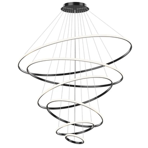 Nhà Máy bán hàng trực tiếp phòng khách ánh sáng nhà hàng sang trọng thiết kế mới nhẫn vòng Led vòng tròn đèn chùm - Product Image 5