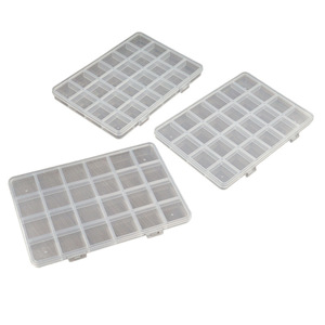 Plastic Storage Box 24 Compartment With Lid For Jewelry Organizers Desktop Use - Product Image 5