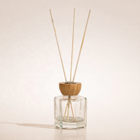 Bouteilles diffuseurs d'aromathérapie carrées en verre sans plomb, personnalisables en usine, 50ml-300ml, options carrées, couleurs et logos personnalisés disponibles