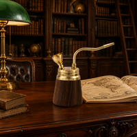 Chicha vintage en laiton en forme de gourde, mini portable courbée, ensemble de fumage détachable, décoration de bar à domicile, cadeau pour hommes Dunyi