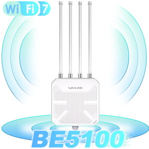 Routeur WiFi 7 double bande Wavlink BE5100 avec portée de 1 km, prise en charge WEP, 8 ports LAN, 4 antennes externes - Product Image 3