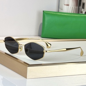 Designer Women's Fashion <b>Sunglasses</b> UV400 Protective Lens Polygonal Titanium <b>Frame</b> Outdoor Travel Beach High Quality <b>SunGlasses</b> - Product Image 1