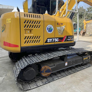 รถขุดขนาดเล็ก SANY SY75C ปี 2022 จากจีน 7 ตัน มือสอง พร้อม PLC และมอเตอร์ เครื่องยนต์ Isuzu ความจุบุ้งกี๋ 0.3 ลูกบาศก์เมตร - Product Image 3