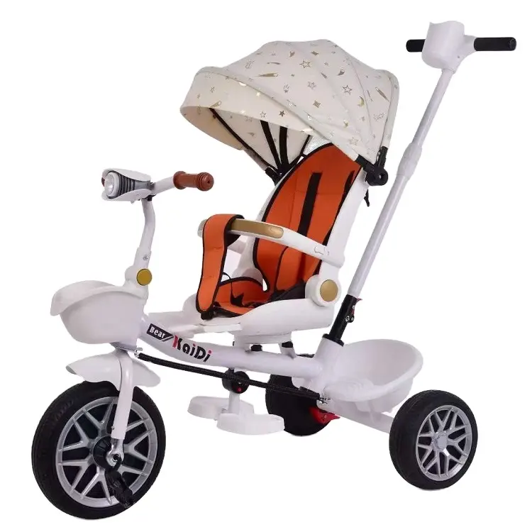 Faltbares 3-Rad-Musik-Dreirad für Kinder Baby-Trike mit 4-in-1-Funktion Großhandel Baby-Dreirad-Kinder pedal
