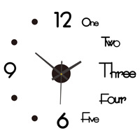 Horloge murale 3D lumineuse à quartz analogique, sans cadre, en acrylique, design silencieux, alimentée par piles, pour salon, chambre, bureau, décoration murale
