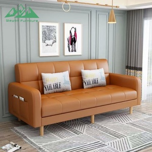 Sofá Cama Futón Acolchado y Elegante Wayon, Sofá <span class=keywords><strong>de</strong></span> Dos Plazas Multifuncional con <span class=keywords><strong>Patas</strong></span> <span class=keywords><strong>de</strong></span> <span class=keywords><strong>Madera</strong></span> para Sala <span class=keywords><strong>de</strong></span> Estar - Product Image 4