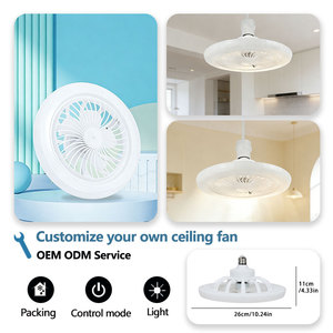 Ventilateur de plafond LED nordique moderne avec éclairage pour chambre à coucher, salle à manger, décoration intérieure, salle de bain, hôtel, <span class=keywords><strong>cuisine</strong></span>, 5 pales, moteur DC/AC - Product Image 4