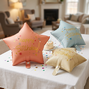 Globos de Estrella de <span class=keywords><strong>Cumpleaños</strong></span> con Diseño Nuevo de Fábrica BLN, Juego de Globos de Mylar Metalizado Mate Impresos para Decoración de Fiestas de <span class=keywords><strong>Cumpleaños</strong></span> en el Hogar - Product Image 1