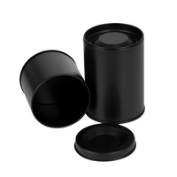 Boîte en métal ronde personnalisée imprimée en CMJN avec couvercle pour l'emballage de grains de café, épices, pain, lait et aliments secs